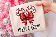 Merry And Bright Candy Cane PNG, a Seasonal Illustration by CrexoraLab (Thumbnail 1 of 4)