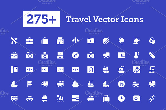 275 Travel Vector Icons