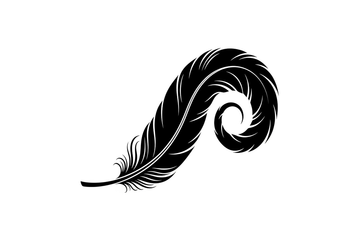Vintage Feather Swirl SVG Bundle, an Illustration by Creativeshirt (Photo 4 of 31)