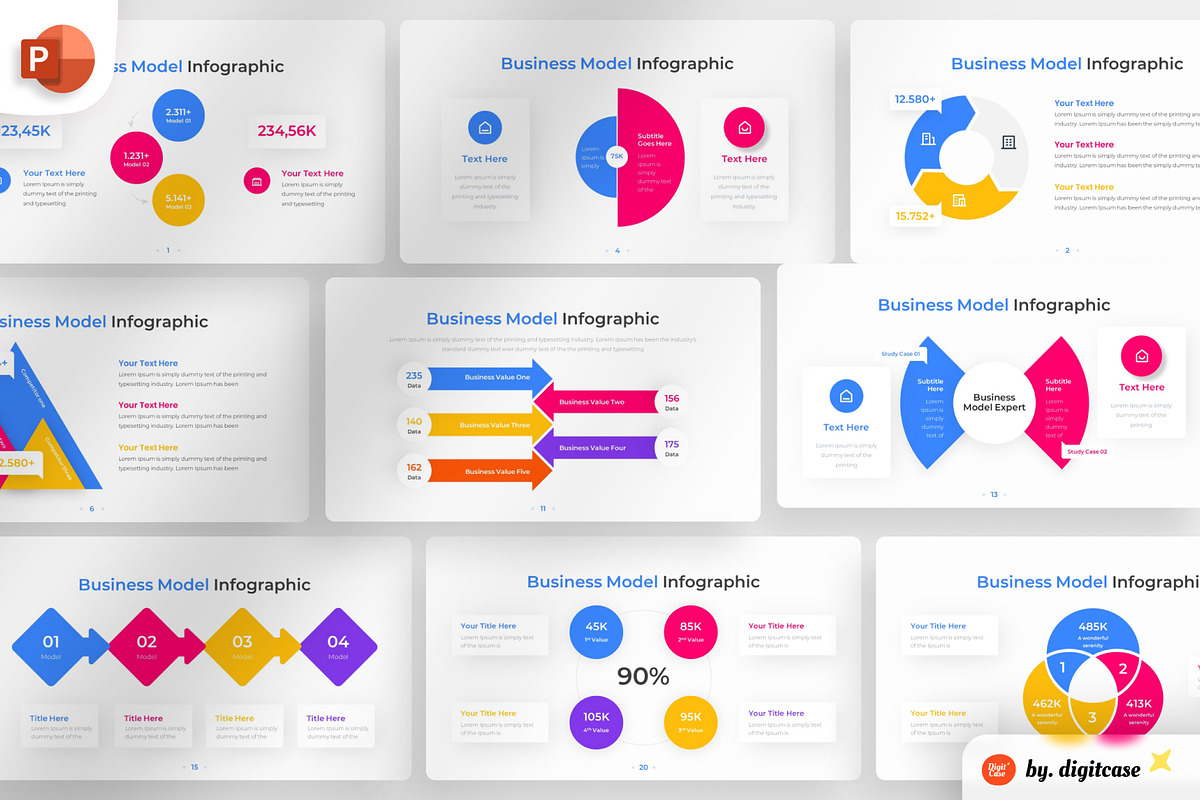 Business Model PowerPoint Infograph, a Presentation Template by Digitcase x Wealthwells (Photo 1 of 4)