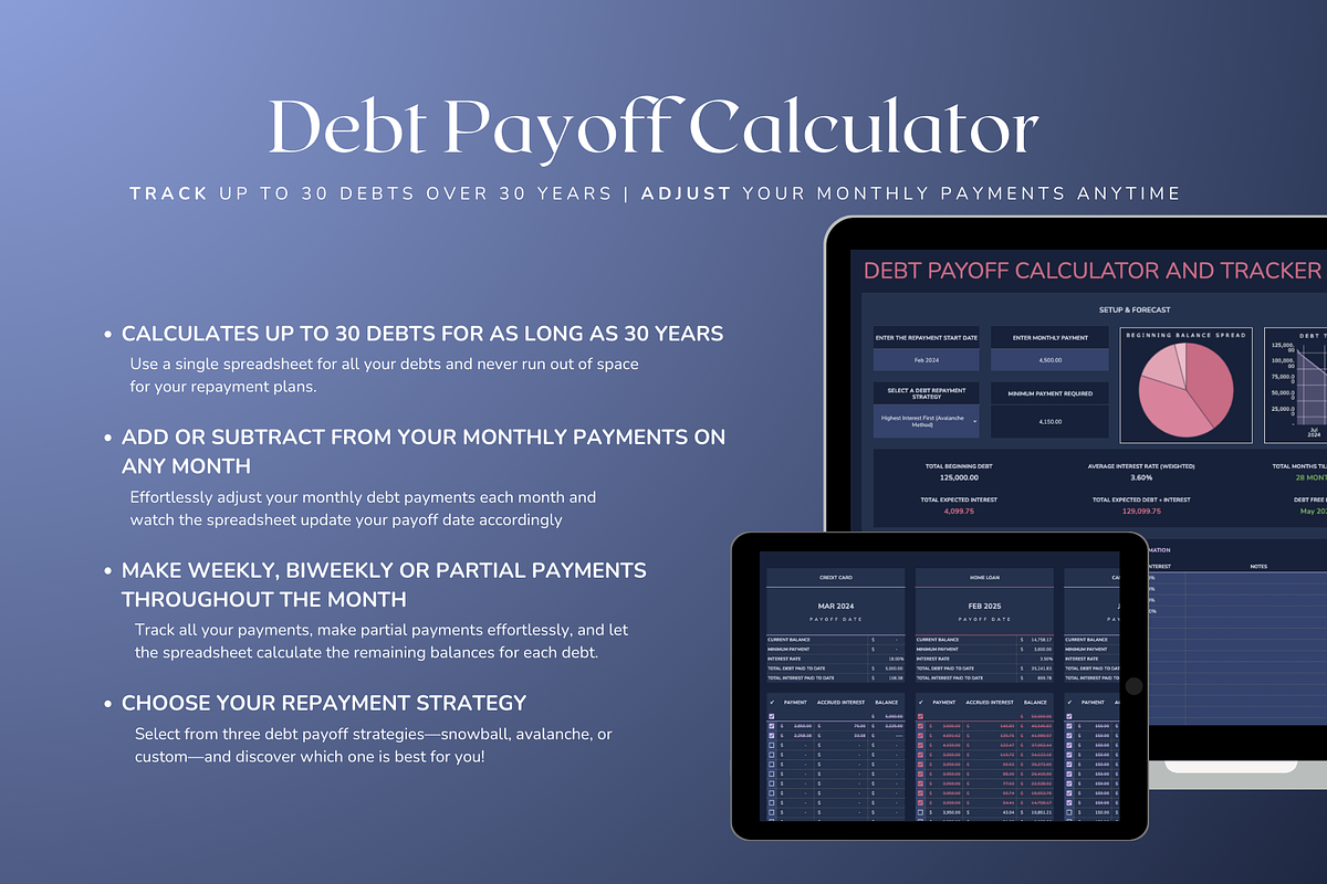 Ultimate Monthly Budget - Darkmode, a Templates & Theme by The Creative Plans co (Photo 5 of 10)