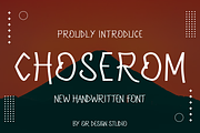 Choserom - Handwritten Font, a Handwritten Font by QR Design Studio (Thumbnail 1 of 6)