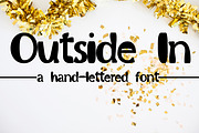 OUTSIDE IN Hand Lettered Font, a Sans Serif Font by Rhonna Designs (Thumbnail 1 of 3)