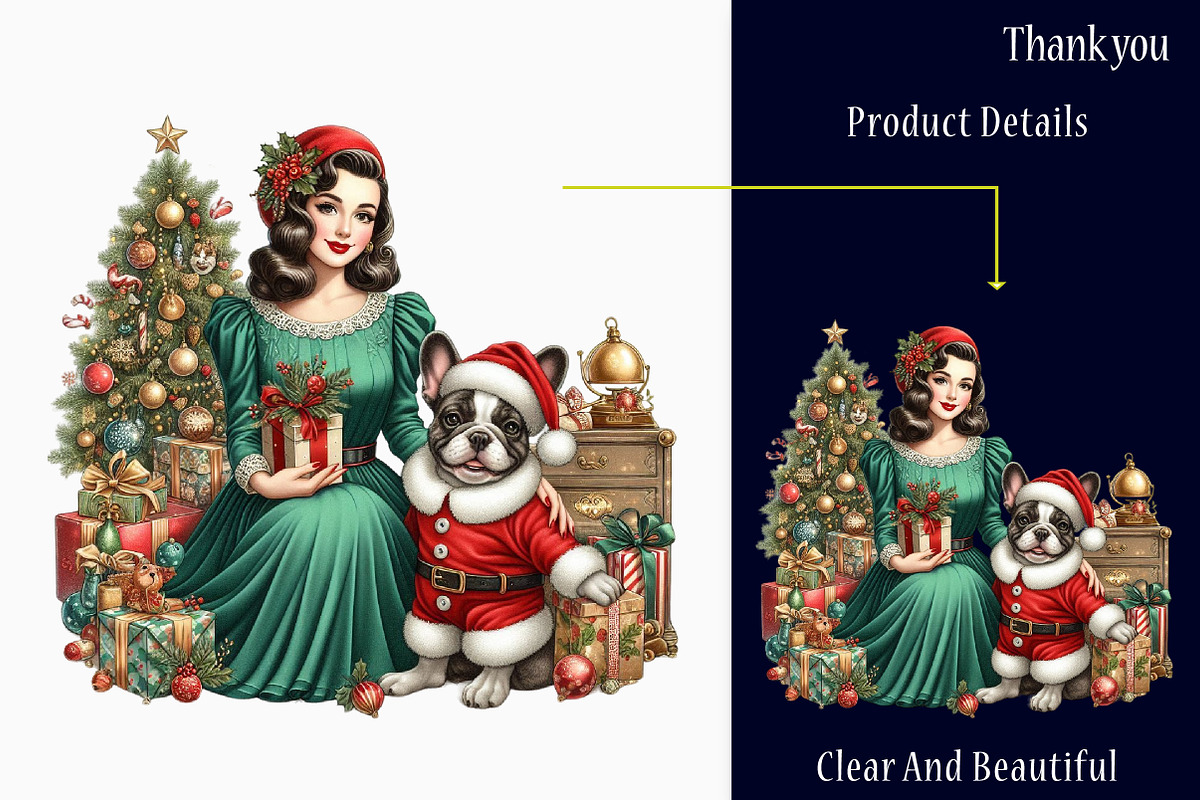 Funny Christmas Vintage Lady, an Object Graphic by designcity5 (Photo 5 of 5)