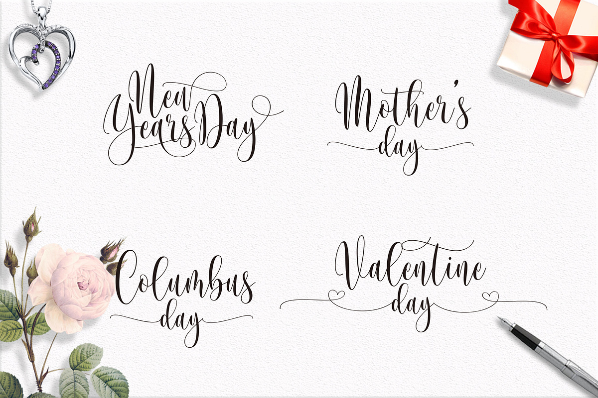 Someday Script Font preview 4