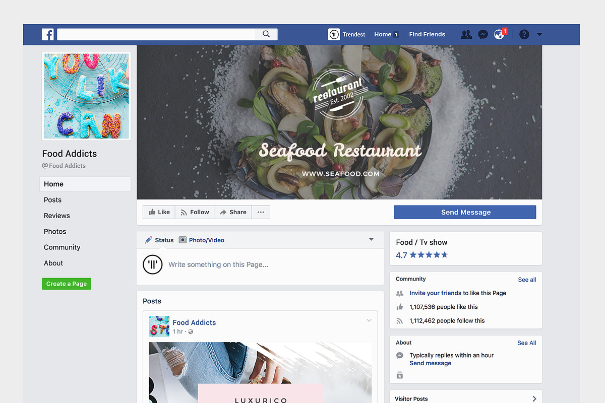 Foodie Facebook Cover Pack, a Social Media Template by Crevo Studio (Photo 9 of 10)