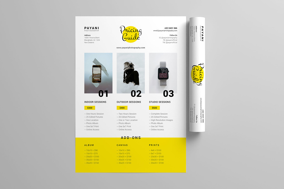 Photography Pricing Template Flyer, a Flyer Template by Meenom Templates (Photo 5 of 5)