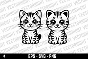 cute, friendly tabby cat, an Animal Illustration by Vectorhight (Thumbnail 4 of 5)