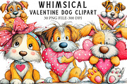 Whimsical Valentine Dog Clipart, an Illustration by Libby Wishes (Thumbnail 1 of 5)