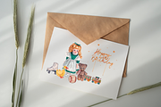Vintage Toys Watercolor Clipart, an Illustration by MariaOrtegaDigitals (Thumbnail 4 of 6)
