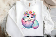 Easter Cats Sublimation Clipart, an Illustration by DreamCafeArt (Thumbnail 4 of 5)