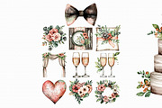 Wedding Watercolor Clipart, an Illustration by Libby Wishes (Thumbnail 5 of 5)