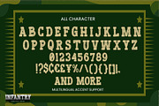 INFANTRY - Modern Army Typeface, a Serif Font by Gassstype (Thumbnail 8 of 8)