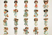 Cute Summer Girl PNG Clipart, a Seasonal Illustration by RobertsArt (Thumbnail 4 of 7)