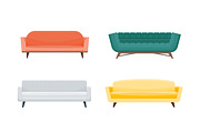 Comfortable sofas, couches set, a Decorative Illustration by Good Studio (Thumbnail 2 of 4)