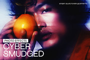 Cyber Smudged Photo Effect, a Layer Style Add-On by iDoodle Studio (Thumbnail 1 of 4)