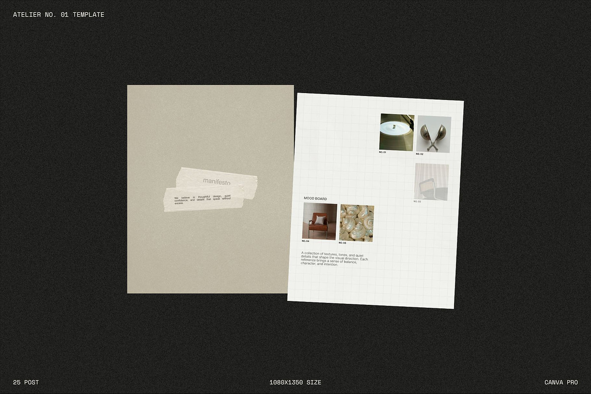 Atelier No 01 Instagram Template, a Social Media Template by Mia Branding Studio (Photo 3 of 4)