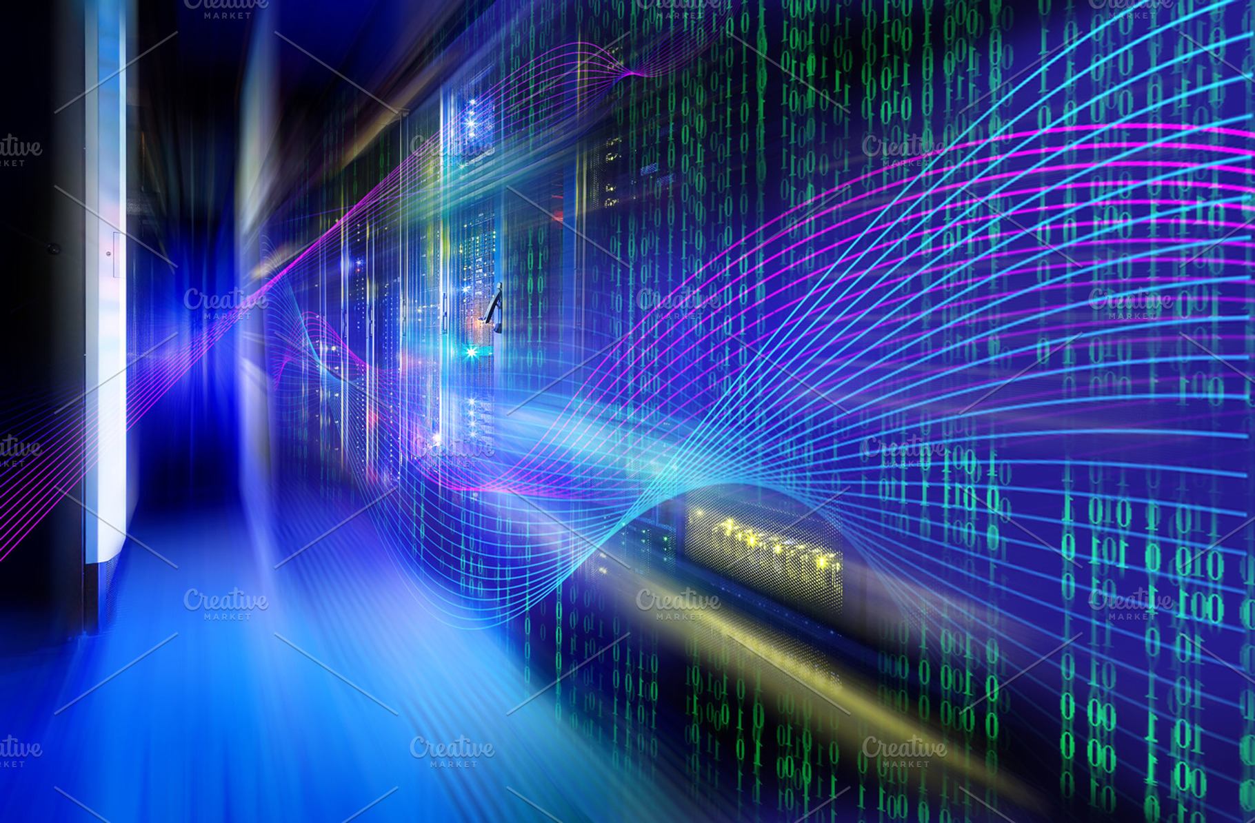 abstract image of Light traces. visualization  hacker attacks on information data server, a Technology Photo by VLADIMIRCARIBB