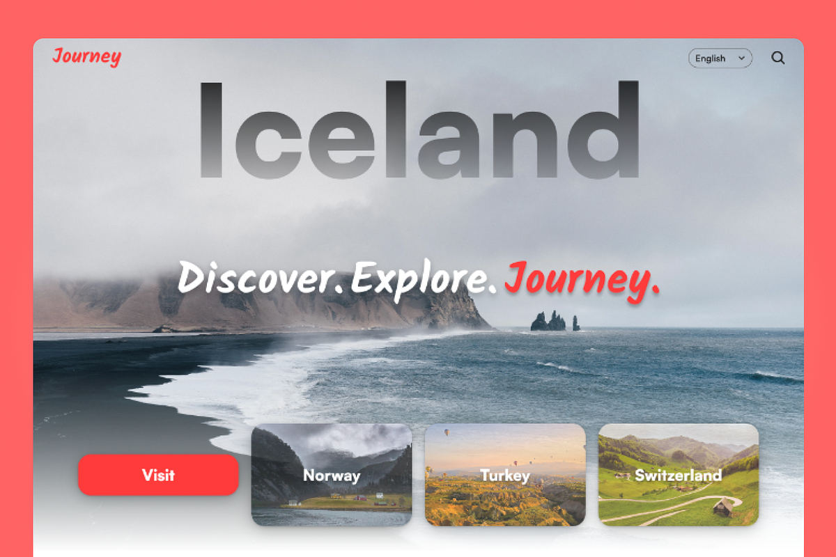 Journey - Travel Framer Template, a Landing Page Template by THdesign (Photo 1 of 4)