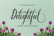 Delightful, a Script Font by danti (Thumbnail 1 of 7)