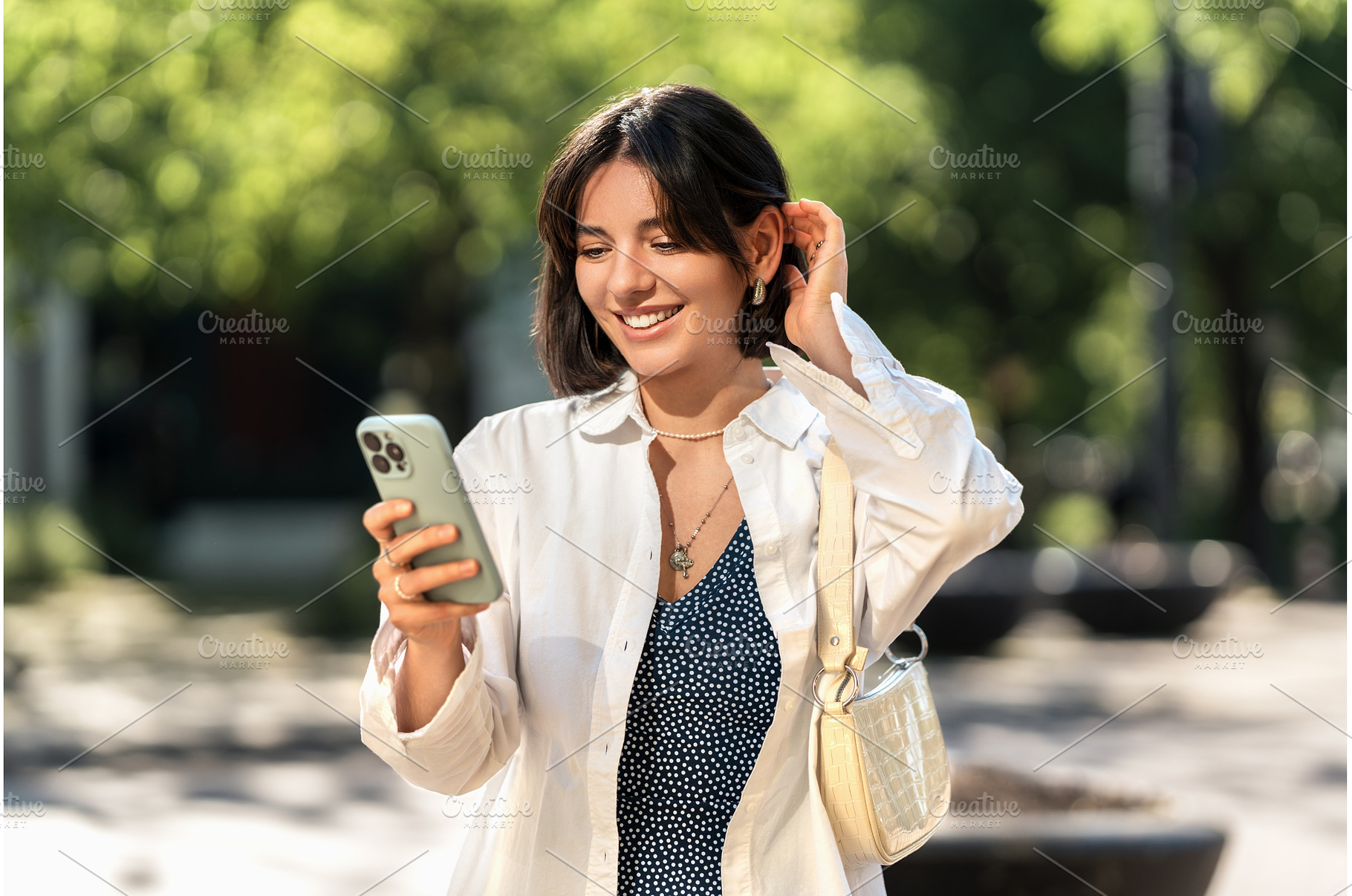 Weekend away. Smiling woman with, a Person Photo by AD Stock Images
