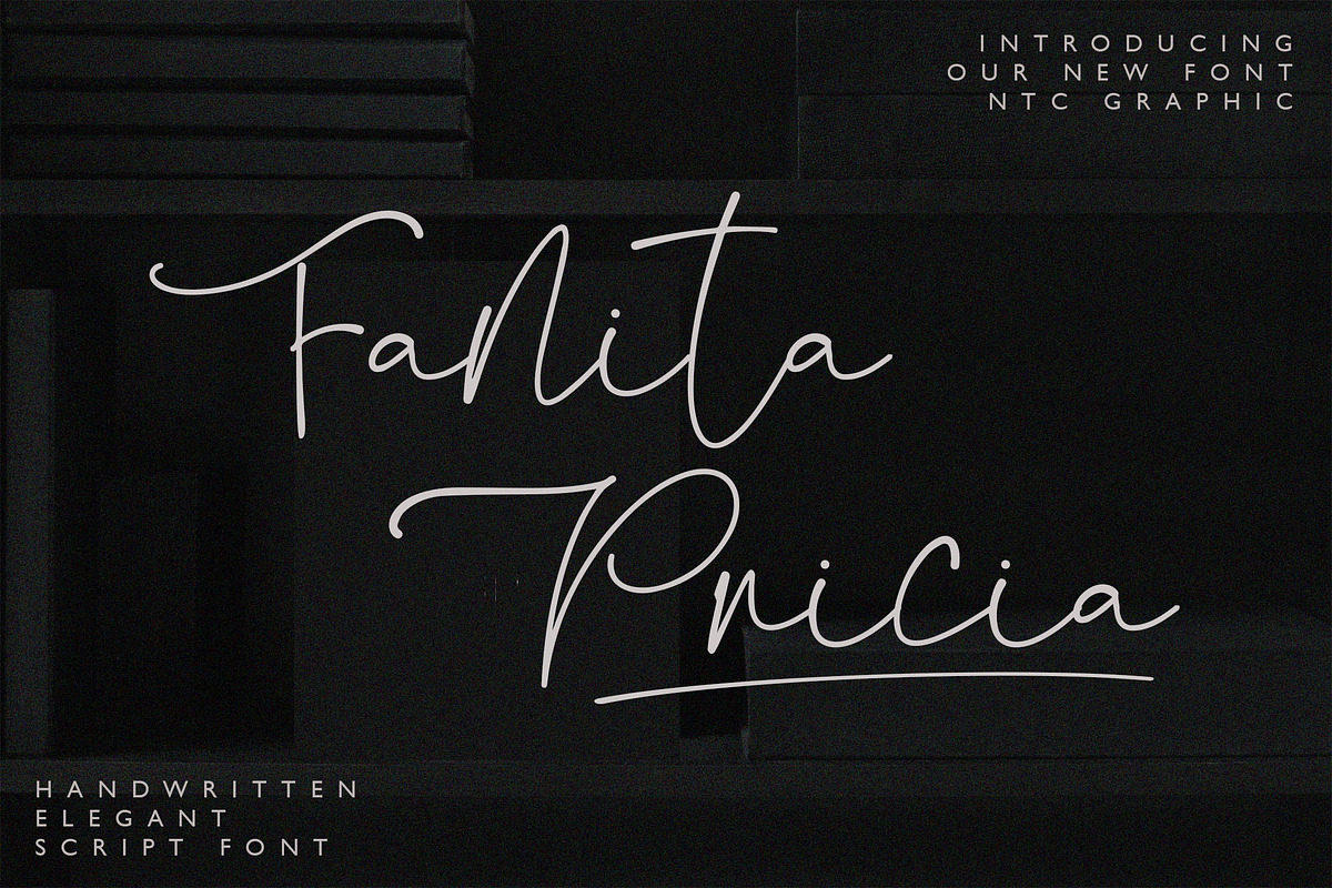 Fanita Pricia - Elegant Script Font, a Script Font by NTC Graphic (Photo 1 of 9)