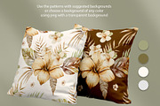 Tropical seamless floral pattern set, a Decorative Illustration by ClipArtRoom (Thumbnail 3 of 5)