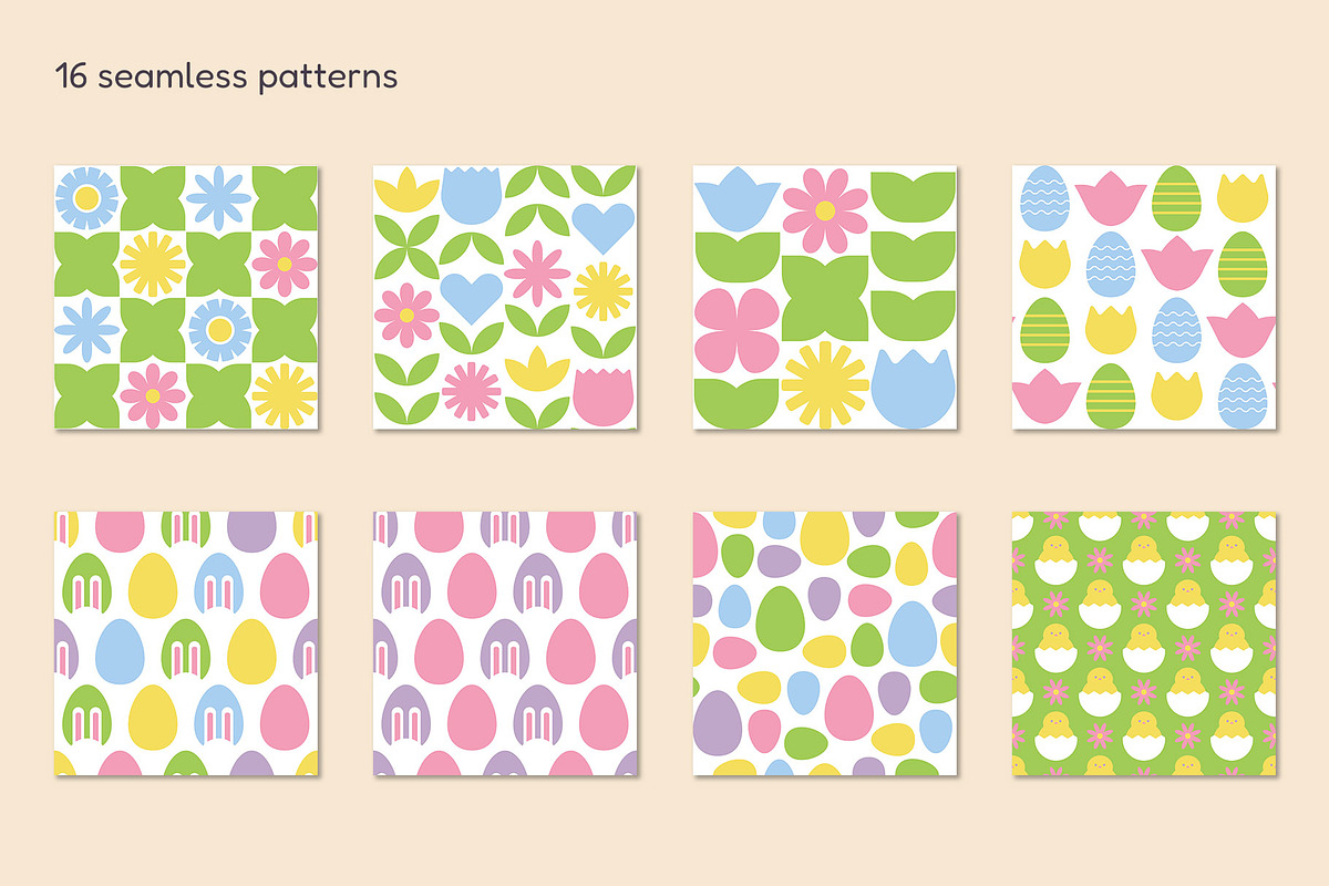 Geometric Easter Collection, a Decorative Illustration by yarynabo (Photo 5 of 7)