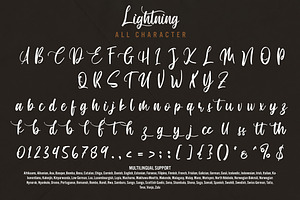 Lightning - Hand Draw Brush Font