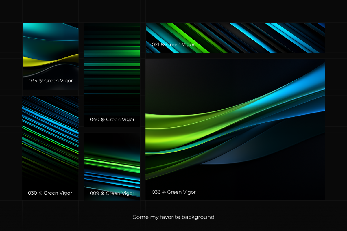 Green Vigor  Background Set, a Wallpaper Graphic by Digital Blood (Photo 3 of 15)