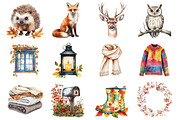 Watercolor Neutral Autumn Clipart, an Illustration by Design Market (Thumbnail 2 of 3)