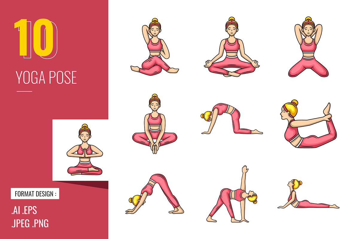 Yoga Pose Icon Design, a Duotone Icon by shin_std