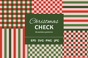 Christmas Check Patterns, a Pattern Graphic by Checks & Dots (Thumbnail 1 of 5)