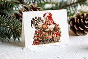 Whimsical Christmas Chicken Clipart, a Seasonal Illustration by Canvas Craft (Thumbnail 7 of 10)