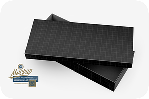 Black Paper Box Mockup