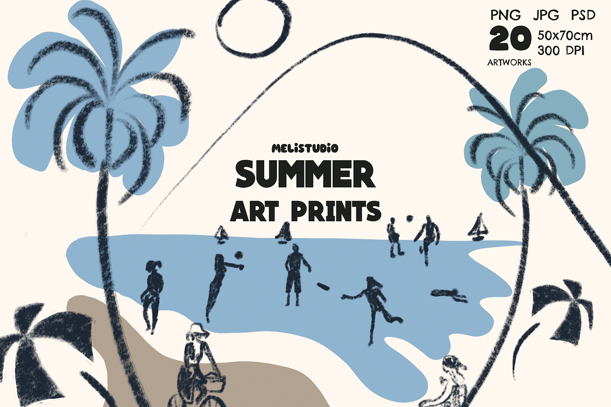 Summer Prints Art Collection, a Seasonal Illustration by melistudio (Photo 1 of 12)