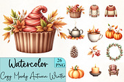 Cozy Moody Autumn & Winter Clipart, an Illustration by CrexoraLab (Thumbnail 1 of 5)