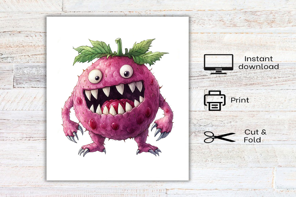 Halloween Fruit Mash-Up Clipart, an Illustration by Canvas Craft (Photo 7 of 7)