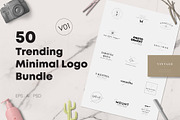 200 Trending Minimal Logo Bundle, a Branding & Logo Template by XpertgraphicD (Thumbnail 2 of 52)