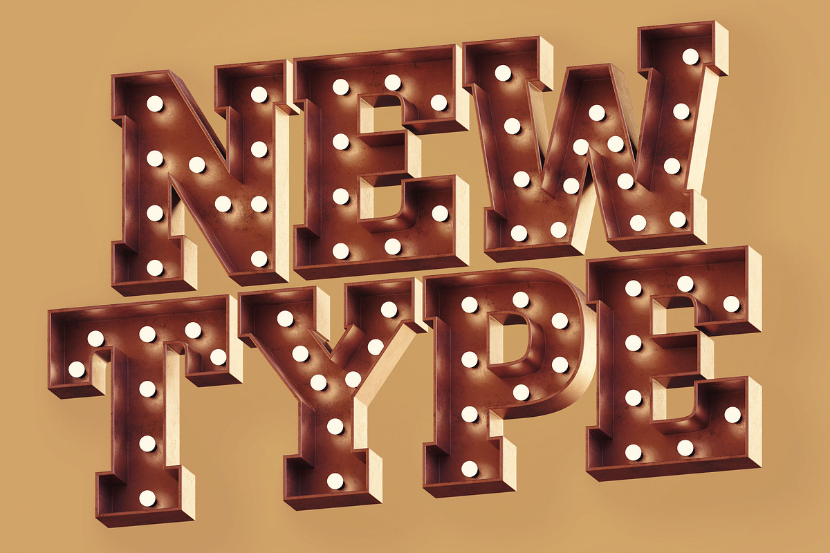 Marquee Lights - 3D Lettering, a Graphic by MIIM (Photo 6 of 8)