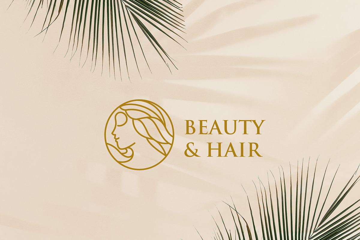 beauty and hair logo feminine, a Branding & Logo Template by Mariyana (Photo 1 of 5)