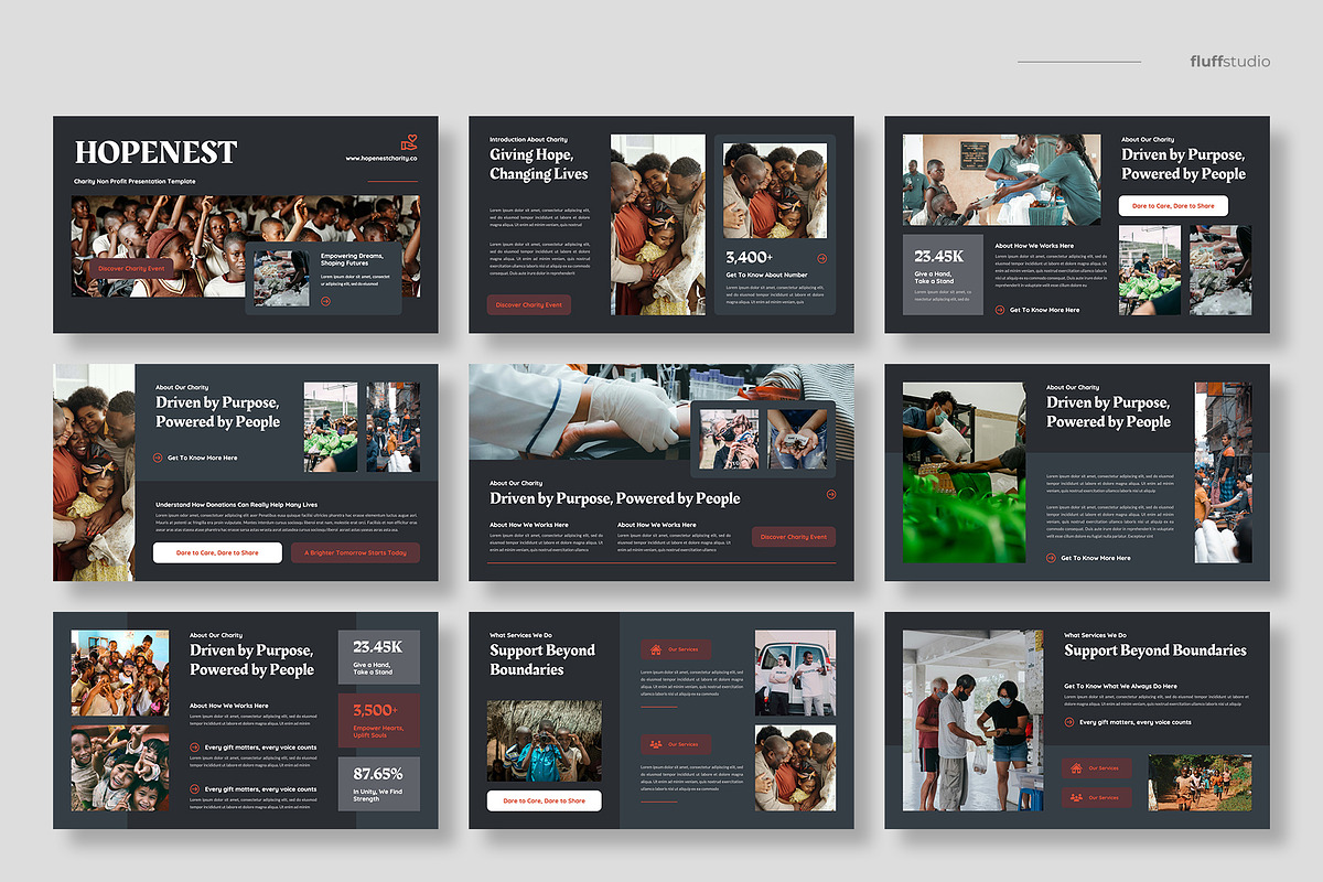 Charity & Non-Profit Google Slides, a Presentation Template by fluffstudio (Photo 2 of 4)