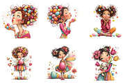 Easter Girl Clipart, an Illustration by CreationArt (Thumbnail 5 of 7)