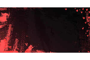 Background with red paint stains, an Illustration by art PVP - market