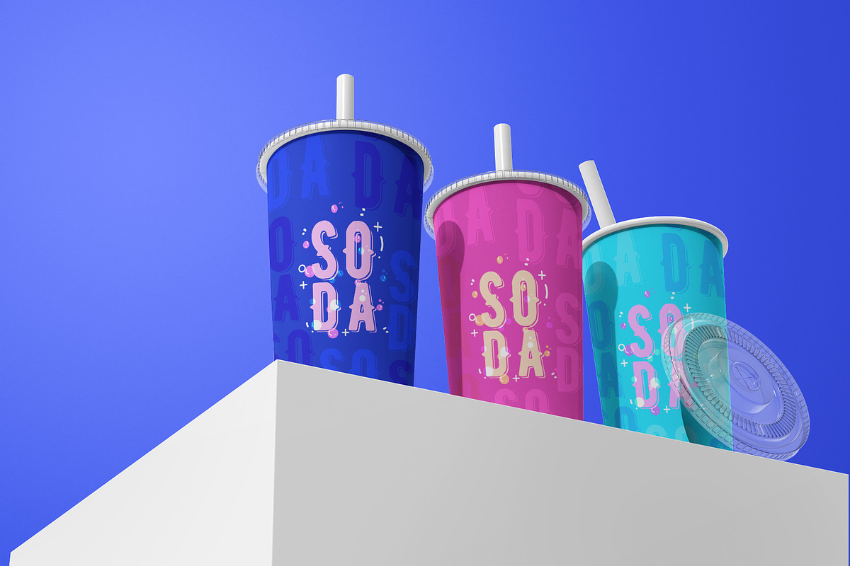 Paper Cup With Straw and Lid Mockup, a Packaging Mockup by Sheikhadesign (Photo 11 of 11)