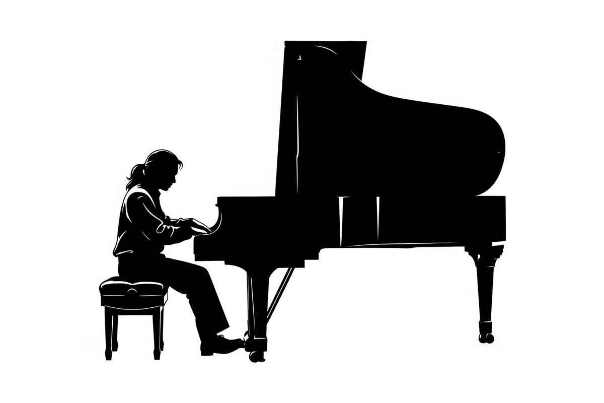 Piano Player Silhouette Vector Bundl, an Illustration by jahid234 (Photo 4 of 20)