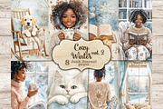 Cozy Winter Junk Journal Paper, a Person Illustration by GlamArtZhanna (Thumbnail 1 of 10)