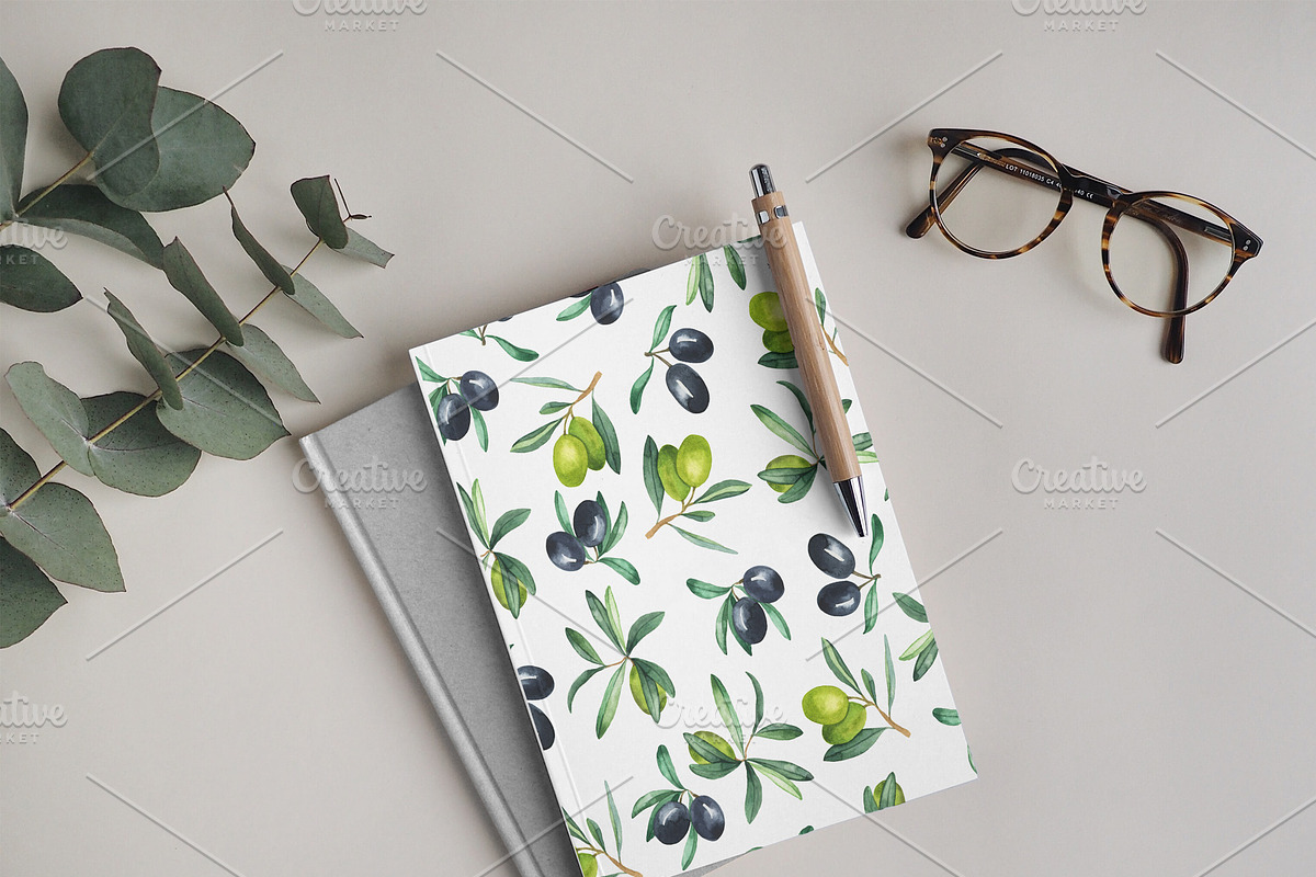 Watercolor olives, an Illustration by Watercolor & sketches (Photo 7 of 7)