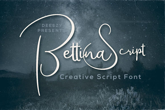 Bettina Script Font preview 8