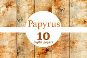Papyrus Digital Papers | Vintage, a Pattern Graphic by GlamArtZhanna (Thumbnail 1 of 3)